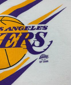 Vintage Style 90s Starter Los Angeles Lakers Shockwave Tshirt Hoodie Crewneck Sweatshirt Reprinted Full Color Full Size Gifts for NBA Fans