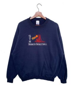 Vintage Style 90s Stm Broncos Basketball Tshirt Pullover Hoodie Crewneck Sweatshirt Reprinted Full Color Full Size Gifts for NBA Fans