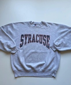 Vintage Style 90s Syracuse University Spell Out Graphic T-Shirt Sweatshirt Pullover Hoodie Reprinted Full Color Full Size Gift For NCAA Fans