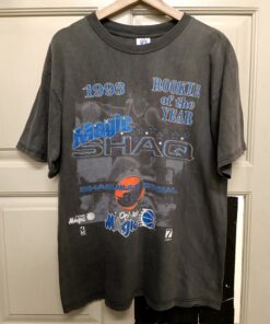 Vintage Style 90s T Shirt NBA Orlando Magic Shaq Tshirt Hoodie Crewneck Sweatshirt Reprinted Full Color Full Size Gifts for NBA Fans