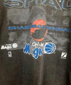 Vintage Style 90s T Shirt NBA Orlando Magic Shaq Tshirt Hoodie Crewneck Sweatshirt Reprinted Full Color Full Size Gifts for NBA Fans