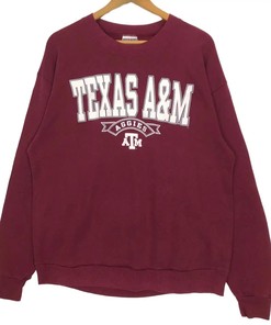 Vintage Style 90s Texas A&M University Aggies T-Shirt Sweatshirt Pullover Hoodie Reprinted Full Color Full Size Gift For NCAA Fans