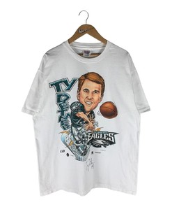 Vintage Style 90s Ty Detmer Philadelphia Eagles Caricature Tshirt Pullover Hoodie Crewneck Sweatshirt Reprinted Full Color Full Size Gifts For NFL Fans
