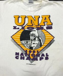 Vintage Style 90s Una Lions 1991 National Champs Tshirt Pullover Hoodie Crewneck Sweatshirt Reprinted Full Color Full Size Gifts for NBA Fans
