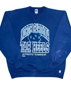 Vintage Style 90’s Unc Tar Heels Russell T-Shirt Sweatshirt Pullover Hoodie Reprinted Full Color Full Size Gift For NCAA Fans