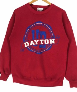 Vintage Style 90s University Of Dayton T-Shirt Sweatshirt Pullover Hoodie Reprinted Full Color Full Size Gift For NCAA Fans
