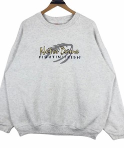 Vintage Style 90s University Of Notre Dame Fighting Irish T-Shirt Sweatshirt Pullover Hoodie Reprinted Full Color Full Size Gift For NCAA Fans