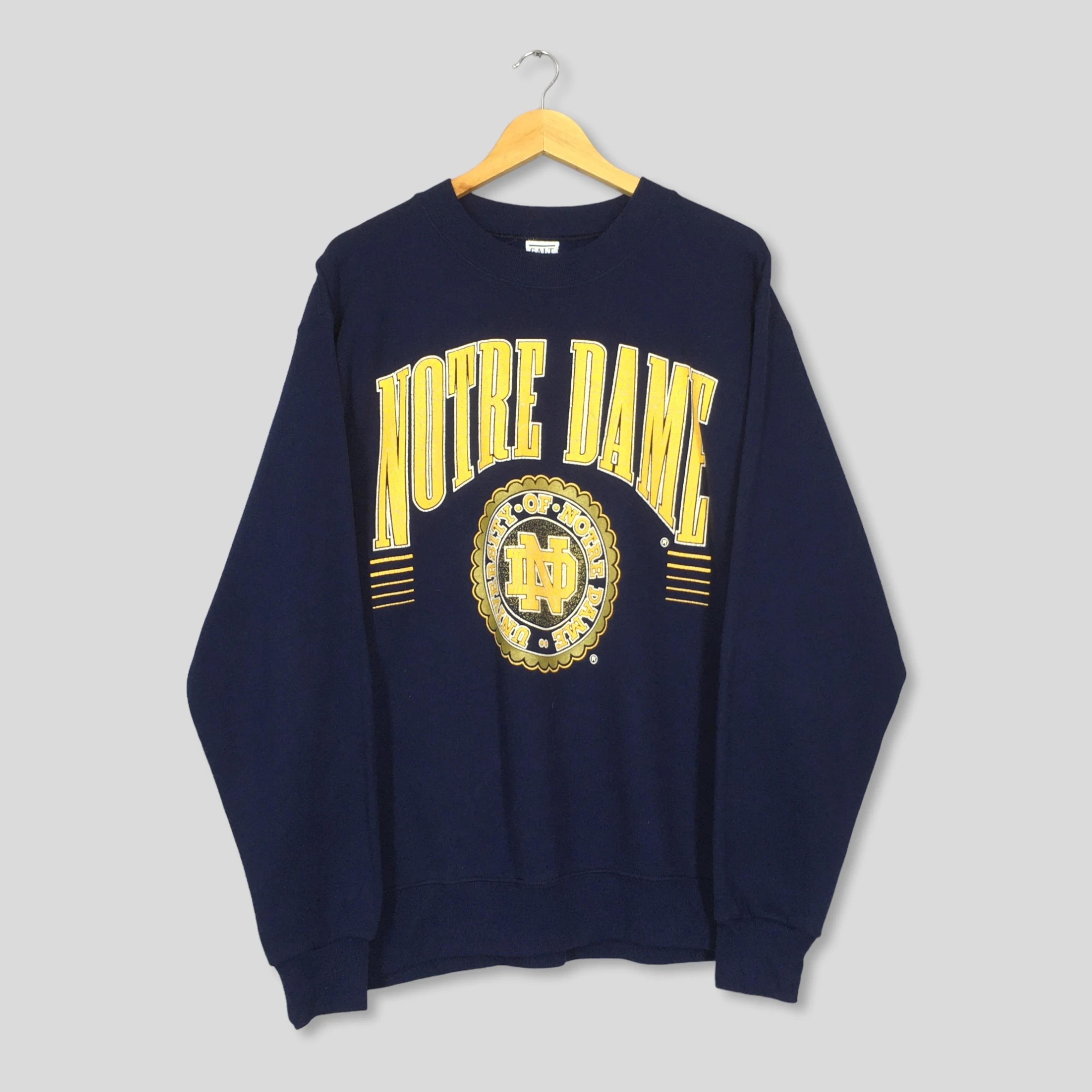 Vintage Style 90s University Of Notre Dame Sweatshirt T-Shirt Hoodie Gifts For Fans