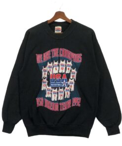 Vintage Style 90s Usa Basketball Tshirt Sweatshirt Hoodie Crewneck Sweatshirt Pullover Reprinted Full Color Full Size Gifts for NBA Fans