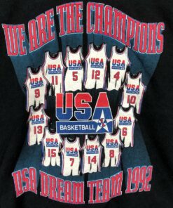Vintage Style 90s Usa Basketball Tshirt Sweatshirt Hoodie Crewneck Sweatshirt Pullover Reprinted Full Color Full Size Gifts for NBA Fans