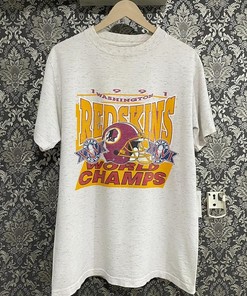 Vintage Style 90s Washington Redskin Superbowl World Champs Tshirt Pullover Hoodie Crewneck Sweatshirt Reprinted Full Color Full Size Gifts For NFL Fans