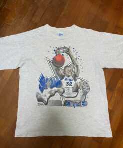 Vintage Style ‘92 Shaq Caricature Tshirt Hoodie Crewneck Sweatshirt Reprinted Full Color Full Size Gifts for NBA Fans