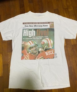 Vintage Style ‘95 49Ers Vs Chargers NFL 29Th Superbowl News Tshirt Pullover Hoodie Crewneck Sweatshirt Reprinted Full Color Full Size Gifts For NFL Fans