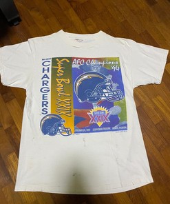 Vintage Style ‘95 Afc Champions San Diego Chargers Super Bowl Tshirt Pullover Hoodie Crewneck Sweatshirt Reprinted Full Color Full Size Gifts For NFL Fans