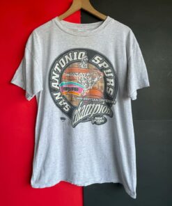 Vintage Style 99’ San Antonio Spurs Championship Tshirt Sweatshirt Hoodie Crewneck Sweatshirt Pullover Reprinted Full Color Full Size Gifts for NBA Fans