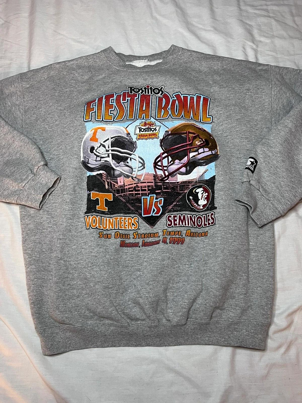 Vintage Style ‘99 Tostitos Fiesta Bowl Tennessee Florida State Full Size Gifts For NCAA T-Shirt Hoodie Sweatshirt