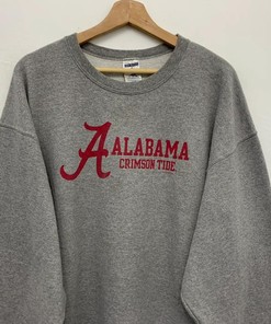 Vintage Style Alabama Crimson Tide T-Shirt Sweatshirt Pullover Hoodie Reprinted Full Color Full Size Gift For NCAA Fans