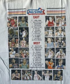Vintage Style All Stars NBA Tshirt Sweatshirt Hoodie Crewneck Sweatshirt Pullover Reprinted Full Color Full Size Gifts for NBA Fans