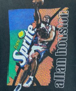 Vintage Style Allan Houston Sprite / Travis Flacko Scott Hookups Tshirt Hoodie Crewneck Sweatshirt Reprinted Full Color Full Size Gifts for NBA Fans
