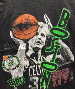 Vintage Style Boston Celtics Larry Bird NBA Tshirt Sweatshirt Hoodie Crewneck Sweatshirt Pullover Reprinted Full Color Full Size Gifts for NBA Fans