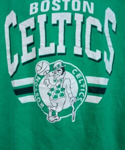 Vintage Style Boston Celtics x Mitchell Ness NBA Tshirt Hoodie Crewneck Sweatshirt Reprinted Full Color Full Size Gifts for NBA Fans