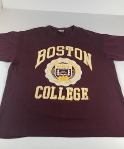 Vintage Style Boston College Eagles Red Thrashed Short Sleeve T-Shirt Sweatshirt Crewneck Hoodie Full Size Gifts For NCAA