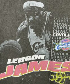Vintage Style Cavaliers Lebron James NBA T-Shirt Basketball Tshirt Hoodie Crewneck Sweatshirt Reprinted Full Color Full Size Gifts for NBA Fans