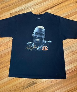 Vintage Style Chad Johnson Ocho Cinco Big Face Tshirt Pullover Hoodie Crewneck Sweatshirt Reprinted Full Color Full Size Gifts For NFL Fans