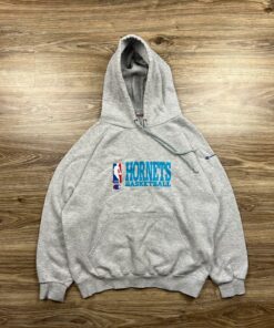 Vintage Style Champion NBA Hornets Tshirt Hoodie Crewneck Sweatshirt Reprinted Full Color Full Size Gifts for NBA Fans