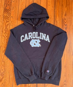 Vintage Style Champion North Carolina Unc Tar Heels Hoodie Sweatshirt T-Shirt Full Size Gifts For Fans
