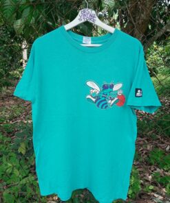 Vintage Style Charlotte Hornets 90s NBA Tshirt Hoodie Crewneck Sweatshirt Reprinted Full Color Full Size Gifts for NBA Fans