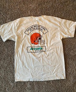 Vintage Style Cleveland Browns Armada Joe Thomas Autograph Tshirt Pullover Hoodie Crewneck Sweatshirt Reprinted Full Color Full Size Gifts For NFL Fans