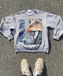 Vintage Style Dallas Cowboys Tshirt Pullover Hoodie Crewneck Sweatshirt Reprinted Full Color Full Size Gifts For NFL Fans