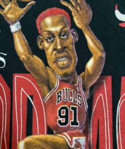 Vintage Style Dennis Rodman 91 Tshirt Hoodie Crewneck Sweatshirt Reprinted Full Color Full Size Gifts for NBA Fans