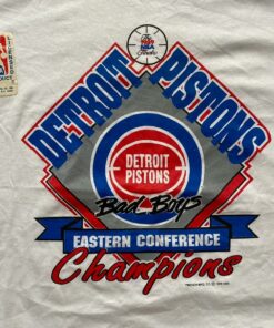 Vintage Style Detroit Pistons 1989 "Bad Boys Gang"Deadstock Tshirt Sweatshirt Hoodie Crewneck Sweatshirt Pullover Reprinted Full Color Full Size Gifts for NBA Fans