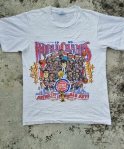 Vintage Style Detroit Pistons 1989’s “ Bad Boy “ Tshirt Sweatshirt Hoodie Crewneck Sweatshirt Pullover Reprinted Full Color Full Size Gifts for NBA Fans