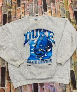 Vintage Style Duke Blue Devils T-Shirt Sweatshirt Pullover Hoodie Reprinted Full Color Full Size Gift For NCAA Fans