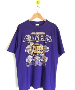 Vintage Style Early Y2K La Lakers NBA Finals Champions Tshirt Hoodie Crewneck Sweatshirt Reprinted Full Color Full Size Gifts for NBA Fans