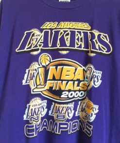 Vintage Style Early Y2K La Lakers NBA Finals Champions Tshirt Hoodie Crewneck Sweatshirt Reprinted Full Color Full Size Gifts for NBA Fans