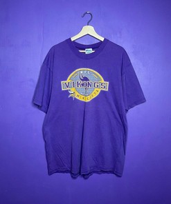 Vintage Style Essential Minnesota Vikings Logo Tshirt Pullover Hoodie Crewneck Sweatshirt Reprinted Full Color Full Size Gifts For NFL Fans