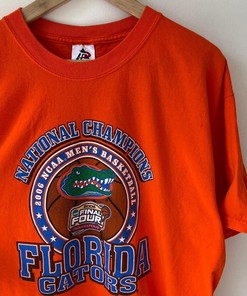 Vintage Style Florida Gators T Shirt 2006 Basketball Championship T-Shirt Sweatshirt Pullover Hoodie Reprinted Full Color Full Size Gift For NCAA Fans
