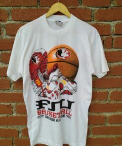 Vintage Style Florida State Basketball Tshirt Pullover Hoodie Crewneck Sweatshirt Reprinted Full Color Full Size Gifts for NBA Fans