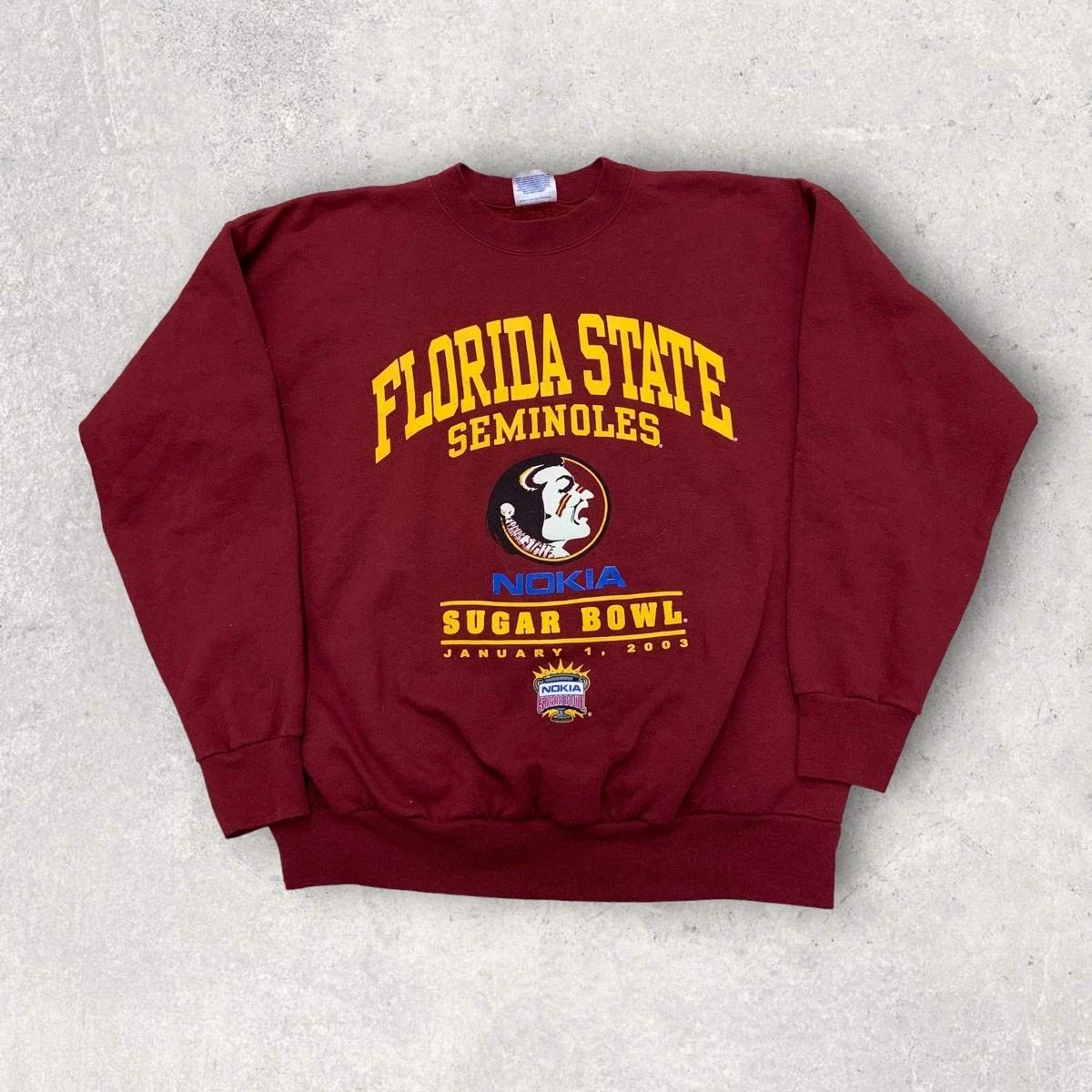 Vintage Style Florida State Seminoles T-Shirt Sweatshirt Hoodie Full Size Gifts For Fans