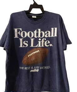 Vintage Style Football Is Life Planet NFL Tshirt Pullover Hoodie Crewneck Sweatshirt Reprinted Full Color Full Size Gifts For NFL Fans