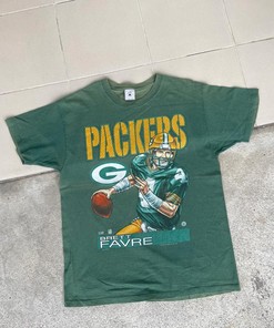 Vintage Style Green Bay Packers “Brett Favre” 1996’s Tshirt Pullover Hoodie Crewneck Sweatshirt Reprinted Full Color Full Size Gifts For NFL Fans