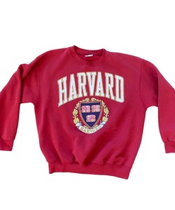 Vintage Style Harvard Collegiate Crew Neck T-Shirt Sweatshirt Hoodie Full Size Gifts For Fans
