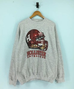 Vintage Style Hollister Haybalers Riddell T-Shirt Sweatshirt Pullover Hoodie Reprinted Full Color Full Size Gift For NCAA Fans