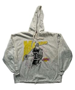Vintage Style Hoodie Magic Johnson La Lakers Starter 90s Tshirt Hoodie Crewneck Sweatshirt Reprinted Full Color Full Size Gifts for NBA Fans