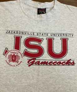 Vintage Style Jacksonville State University T-Shirt Sweatshirt Pullover Hoodie Reprinted Full Color Full Size Gift For NCAA Fans