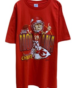 Vintage Style Joe Montana X NFL Tshirt Pullover Hoodie Crewneck Sweatshirt Reprinted Full Color Full Size Gifts For NFL Fans